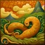 Placeholder: A tan sand elemental worm painted by Paul Ranson