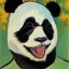 Placeholder: Portrait of panda smile van gogh