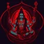 Placeholder: God shiva Demonic image in neon red color pallet