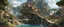 Placeholder: An outdoor surrealist market in a beautiful surreal outdoor countryside summer scene with hills, intricate dwellings, weird creatures, many pathways & stairways, waterfalls, & a waterwheel : in the style of Salvador Dali & Hieronymus Bosch, very high detail, photorealistic, epic cinematic, 8K, Large depth of field