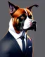 Placeholder: full head, full head, Illustrative sketch of a image of an angry humanoid dog, suit and tie, arte lineal ultra quality, 8k, full head, full head