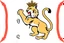 Placeholder: a bobcat in a royal lion position like on flags or crests, vector