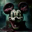 Placeholder: zombie mickey mouse hybrid, photorealism, movie screen capture, horror, sci-fi, evil, hungry, rotted