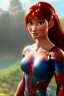 Placeholder: hyper realist, hyper detailed, stunningly beautiful mary jane watson, MO-DI CARTOON style