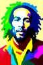 Placeholder: pop art pixels 1000 images warhol style x bob marley portrait