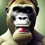 Placeholder: Gorilla smoking cigar in his mouth. Sharp, detailed,hd, hyper realistic