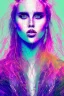 Placeholder: Danish singer MØ face, Abstract, purple tones,