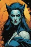 Placeholder: create an arcane, ethereal, otherworldly female Ravnos ancient antediluvian vampire sorceress , in the comic book art style of Mike Mignola, Bill Sienkiewicz, John Romita Jr., Leonardo Romero, Simone D'ARMINI, and Jean Giraud Moebius, with highly detailed feminine facial features , finely penciled and inked , dramatic natural lighting