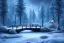 Placeholder: Forest ice palms twigs winter, bridge birds, house, bear, deer, u real engine