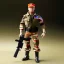 Placeholder: G.i. Joe toy camouflage khaki doll Donald Trump orange face with boots full body in package high resolution 2019, in a box with gun jungle