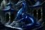 Placeholder: A dark blue dragon palace painted by Zosan