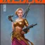 Placeholder: A girl happy in the apocalipsis with a gun