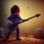 Placeholder: 3d render, Alice Cooper toddler, full body, guitar, dramatic lighting, volumetric lighting, music studio background, hyper realistic, unreal engine 5, 8k, UHD,