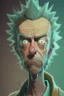 Placeholder: A portrait of Rick from Rick and Morty, human