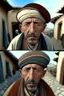 Placeholder: Create a panoramic 3D detailed, photo style digital distance, he is The Poor Turkish Man in 1917, Rajab Tayyip Erdogan, Reflected The character of the milkseller is embodied a and runabout Turkish he wears a turban and a poor costume Ultra-wide angle Highly realistic precise details, Detailed panoramic view Detailed, distance, Quality 8K