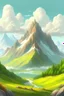 Placeholder: mountain landscape Joy happiness hyper real