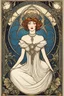 Placeholder: Anonymous Woman - Tarot Card - Art Nouveau