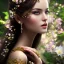 Placeholder: black fairy, beautiful portrait, flowery landscape