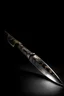 Placeholder: paint A HUNTING KNIFE ON A BLACK BACKGROUND LYING FLAT