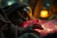 Placeholder: magus sleeping too close to a vampire squid containing plasma in the style of Fallout 4 , bokeh like f/0.8, tilt-shift lens 8k, high detail, smooth render, down-light, unreal engine, prize winning