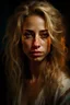 Placeholder: Beautiful Moroccan woman, 40 years old, wavy hair, beautiful big , symmetrical eyes, blond hair, painterly style, detailed, 8k, by Ashley Wood. –ar 2:3 –stop 80 –uplight