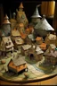 Placeholder: village inspired by Shaun Tan's and Hieronymus Bosch work