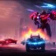 Placeholder: cyberpunk, landscape, transformers, hi-tech robots, GUITARS, cinematic, highly detailed, close up, 4k, deep colors, gold, fire, red, purple, dark, ethereal, utopia, apocalypse, flying Cadillac, from outer space