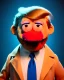 Placeholder: Waist up Portrait, Donald trump muppet, Sesame Street style, retro style, photo studio, blue background, unreal engine 5, god lights, ray tracing, RTX, lumen lighting, ultra detail, volumetric lighting, 3d.