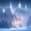 Placeholder: winter landscape, bells, ice, dreamy, science fiction