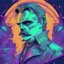 Placeholder: Futuristic, cyberpunk, Friedrich Nietzsche,Comic style