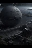 Placeholder: The Death Star falls on the city but is held back by 150,000 tons of TNT, high quality HD pictures in cinematic universe