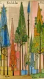 Placeholder: Trees with small towers and fairies painted Paul Klee