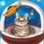 Placeholder: Cute cat in space