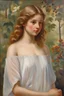 Placeholder: oil painting Vladimír Stříbrný, portrait of a naked charming young girl standing