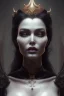 Placeholder: Jeniifer Coolidge as evil queen in black leather, cleavage, angry, stern look. character design by cory loftis, fenghua zhong, ryohei hase, ismail inceoglu and ruan jia. unreal engine 5, artistic lighting, highly detailed, photorealistic, fantasy