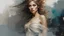 Placeholder: Aphrodite :: digital matt painting with rough paint strokes by Jeremy Mann + Carne Griffiths + Leonid Afremov, black canvas