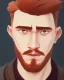 Placeholder: Portrait of a scruffy ginger 20 year old man