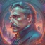 Placeholder: Best quality, masterpiece, ultra high definition,Futuristic, cyberpunk, Friedrich Nietzsche,Comic style