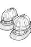 Placeholder: outline art for Hats coloring pages with sitch, white background, Sketch style, full body, only use outline, dementia patients style, clean line art, white background, no shadows and clear and well outlined.