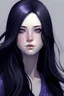 Placeholder: female with long black hair hair and lavender eyes,