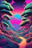 Placeholder: in the style of artgerm, comic style,3D model, mythical 80s landscape, negative space, space quixotic dreams, temporal hallucination, psychedelic, mystical, intricate details, very bright neon colors, 1080x1920, pointillism, very high contrast, chiaroscuro