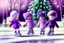 Placeholder: pencil drawing, pastel colours, in the foreground we see a purple knitted scarf falling on the ice, in the background cute cjibi children are skating happily in sunshine, ethereal, cinematic postprocessing, bokeh, dof