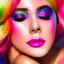 Placeholder: masterpiece, best quality, woman, sparkling eyes, fluorescent skin, colorful makeup, blond flutter hair, highly detailed body, sun light, 4K, RAW, depth of field, high contrast, realistic details, 24mm