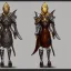 Placeholder: mail and clothe armor concept art videogame