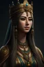 Placeholder: Ratu Diah Pitaloka, putri dari kerajaan sunda, rambut lurus panjang, bermahkota, remake, realis, high detail, cinematic