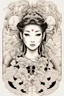 Placeholder: Create a captivating modern 2d Japanese tattoo design for print , using the elegant influences of japan art style, for print, dynamic elements from fashion and design, and bold Japanese art aesthetics, framing centered in the center, distanced from the edges of the paper perimeter, perfect anatomy, bauhaus, Divine Proportion,