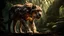 Placeholder: Huge sabre-toothed cat in the jungle with intricately detailed face, professional photography, bokeh, a breathtaking background cinematic side light, wide shot shot on dslr 64 megapixels sharp focus, canon lens, Hyperrealistic, concept art, 16k resolution