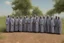 Placeholder: gruppo di belle suore africane con tunica grigia giornata di sole precipizio fuori città , terra