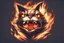 Placeholder: burning cat mouth in flamelight