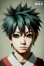 Placeholder: portrait artistic photo, wonderfull japanese boy, face yusuke yu yu hakusho, big brown eyes, short brown hair, japanese uniform green, high quality, 8k, skin texture, realistic,